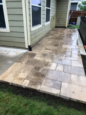 Rock Terrace — Stone & Concrete Installation project by New Horizon Design & Build