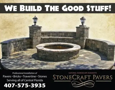 Patio Spaces in Orlando, FL — Stone & Concrete Installation project by StoneCraft Pavers, LLC