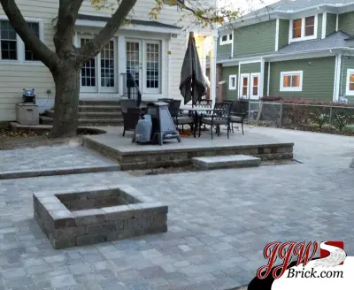 Patio Firepit Images — Stone & Concrete Installation project by JJW Brick.com