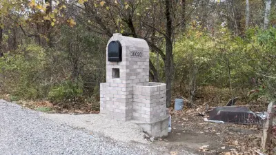 Mailbox Planter One — Stone & Concrete Installation project by Total Masonry, LLC