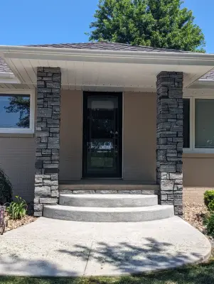 Rock Pillars — Stone & Concrete Installation project by Markuson Mark III Construction