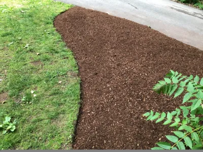 Mulching — Landscape Construction project by Tate's Property Care, LLC