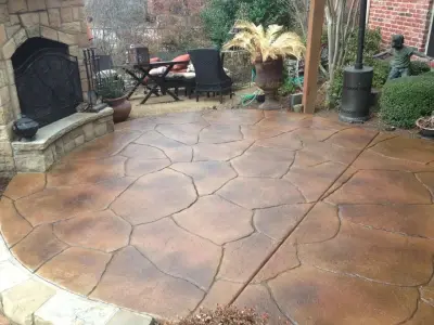 Textured and Ornamental Concrete — Stone & Concrete Installation project by Tejas Hardscapes
