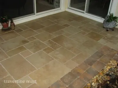 Polished and Sculpted Travertine Tiles — Stone & Concrete Installation project by Travertine Mart