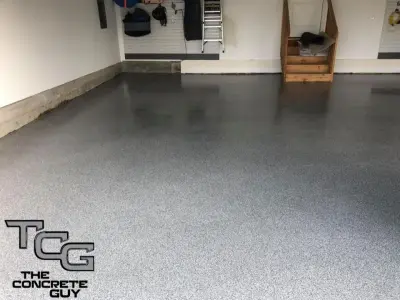 1/16" Domino Complete Flake Garage Floor Chanhassen by The Concrete Guy By Matthew Hage