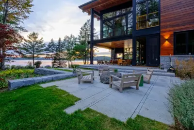 Harmonizing Hardscapes and Softscapes at Lake Sunapee, New Hampshire by Swenson Granite Works