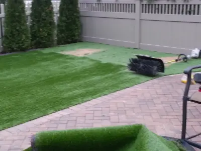 Synthetic Grass Installation by Legacy Brick & Stone