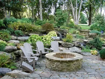 Northern Ohio Outdoor Fireplaces and Fire Pits by Land Creations Landscaping Inc.