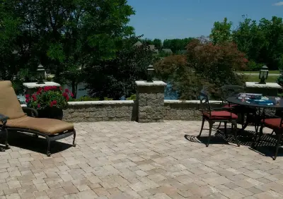Allan Block Retaining Wall and Patio Wall Systems - Stone & Concrete Installation in Bloomington, IL