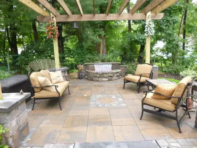 Outdoor Patio and Pergola — Stone & Concrete Installation project by Stone & Outdoor Living Center