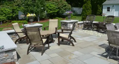 Patio Space in Milford, NH by Swenson Granite Works