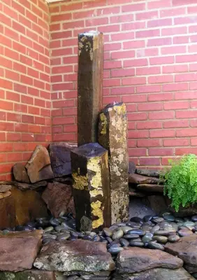 Basalt Water Features and Pillars — Stone & Concrete Installation project by Cascade Stoneworks