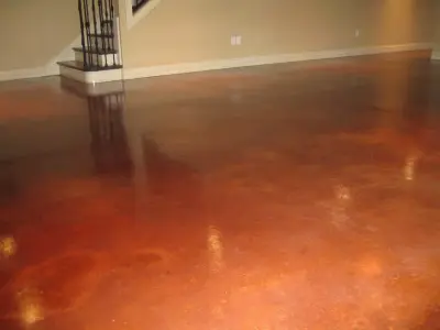 Concrete Staining for Basement Floor - Acid Stain by Decorative Concrete Resurfacing