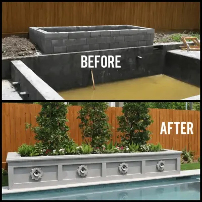 Before and After — Stone & Concrete Installation project by American Stonecast, LLC