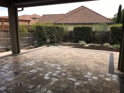 Belgard stone patio — Stone & Concrete Installation project by Esposito Hardscapes, LLC