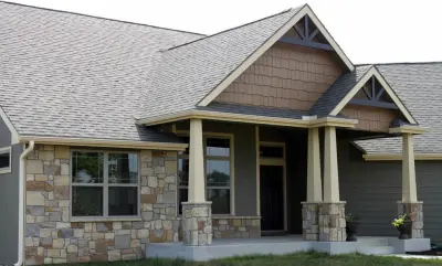 Blue Buff Shell and Mixed Buff Shell Limestone Veneer — Stone & Concrete Installation project by Native Stone Co
