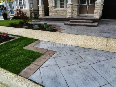 Bomanite Bomacron Stamped Concrete — Stone & Concrete Installation project by Harrington Bomanite Corp