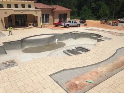 Butner Road FireRock Paving Stones — Stone & Concrete Installation project by PaverStone Construction And Greenmark Landscaping