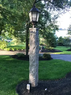 Caledonia Stone Streetlight by Swenson Granite Works