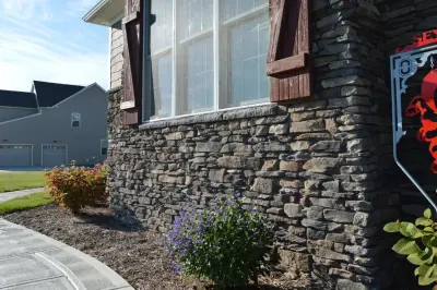 Charcoal Stone Ledger — Stone & Concrete Installation project by Prestige Stone Products