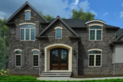 Charcoal Weather Ledge and Fieldstone — Stone & Concrete Installation project by Prestige Stone Products
