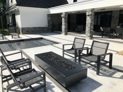 Modern and Chic Backyard Design in Laconia, NH by Swenson Granite Works