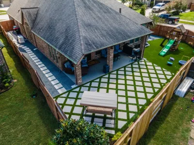 Turf & Pavers Richmond TX — Landscape Construction project by Texan Landscape Group LLC in Richmond
