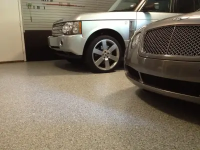 Resin-Coated Garage Flooring by Decorative Concrete Resurfacing