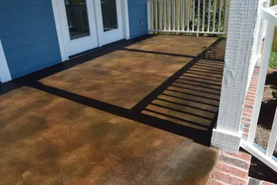 Porch Concrete Staining and Sealing — Stone & Concrete Installation project by Best Tech Coatings
