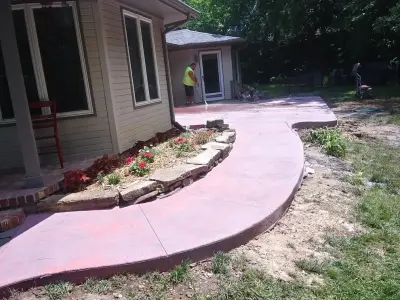 Crilly's Outdoor Space — Stone & Concrete Installation project by Quality Concrete LLC.