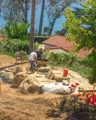 Cuervo Road at Hope Ranch — Stone & Concrete Installation project by MGH Stone Masonry