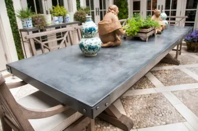 Bespoke Rustic Dining Table — Stone & Concrete Installation project by Thiel Studios