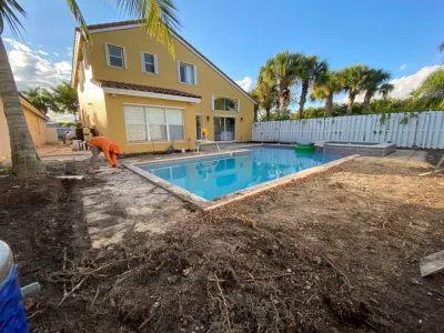 Kendall Pool and Floor remodel by The Garden District