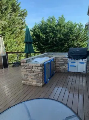 Deck Initiatives — Stone & Concrete Installation project by First Responders Construction, Inc.