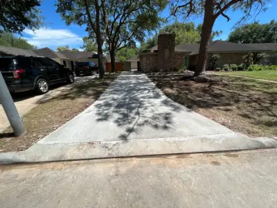 Stamped Patio Driveway — Stone & Concrete Installation project by Flores Concrete