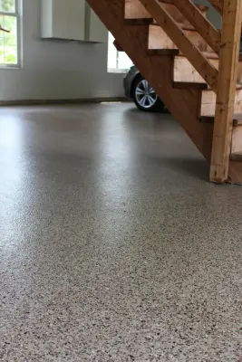 Resin Coated Basement Flooring — Stone & Concrete Installation project by Decorative Concrete Resurfacing