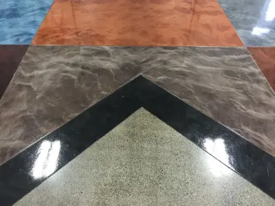 Resin Floor Coating — Stone & Concrete Installation project by Knox Concrete Llc