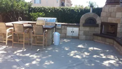 Alfresco Cooking Area — Stone & Concrete Installation project by Brickhouse Masonry And Concrete Designs