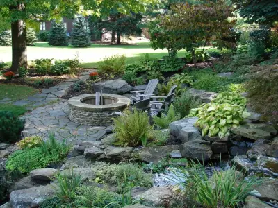 Natural Bath Environment — Stone & Concrete Installation project by Land Creations Landscaping Inc.