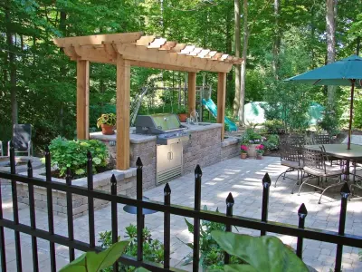 Medina Al Fresco Living — Stone & Concrete Installation project by Land Creations Landscaping Inc.