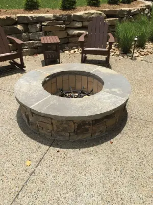 Outdoor Fireplace — Stone & Concrete Installation project by Appalachian StoneCraft