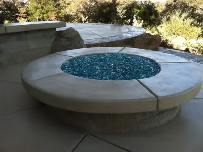 Outdoor Fire Pits — Stone & Concrete Installation project by Atkinson Concrete Construction, Inc.