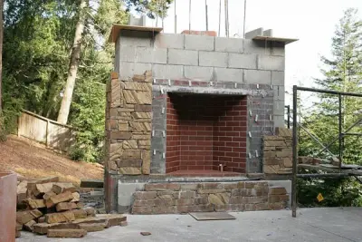 Building a Fireplace from Scratch Part 2 — Stone & Concrete Installation project by Spoor Masonry, Inc