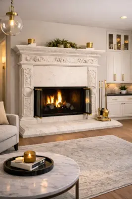 Hearth Surrounds — Stone & Concrete Installation project by American Stonecast, LLC