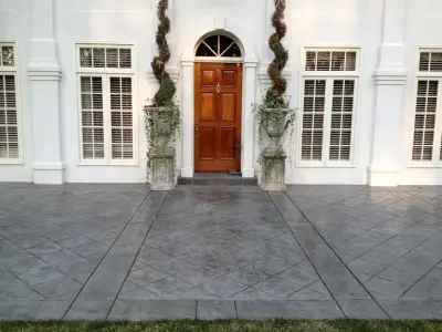 Main Entrance — Stone & Concrete Installation project by Artistic Hardscapes