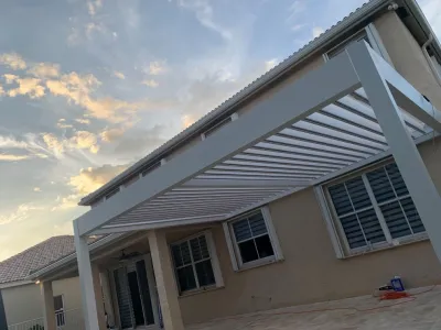 Garcia's Azenco Pergola — Landscape Construction project by The Landscaping People, Inc. in Weston
