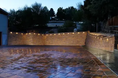 Hopkins Paved Driveway and Retaining Wall — Stone & Concrete Installation project by Yardscapes Northwest