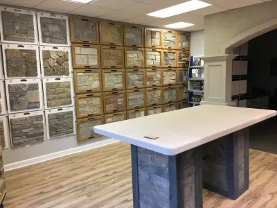 Keego Harbor Capital Stoneworks Display Center — Stone & Concrete Installation project by Capital Stoneworks Supply And Design