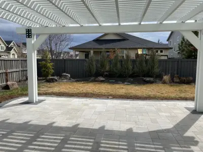 Kuna Outdoor Space — Stone & Concrete Installation project by Mountain Hardscape Systems