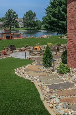 Lakeside Al Fresco Living — Stone & Concrete Installation project by Semco Stone